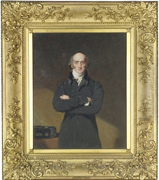 Portrait Of George Canning In A Black Coat Oil Painting by Henry Wyatt