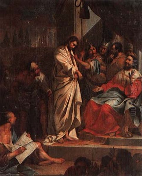 Christ Before Pilate Oil Painting by Jan Van Wyckersloot