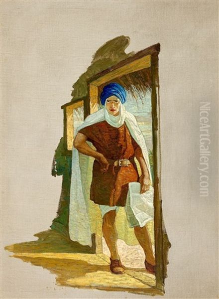 Brand In Einem Dorf by N.C. Wyeth