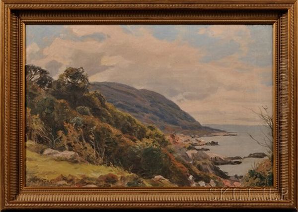 Hills And Coast Oil Painting by Niels Andersson Wyke