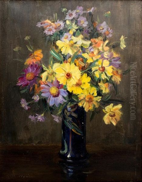 Mixed Blooms Oil Painting by Kate Wylie