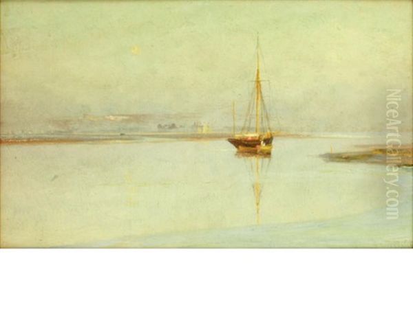 Eventide Oil Painting by Charles William Wyllie