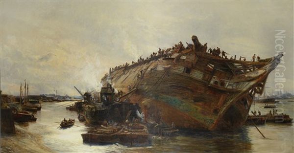 The Dying Giant, The Mighty Fallen Oil Painting by Charles William Wyllie