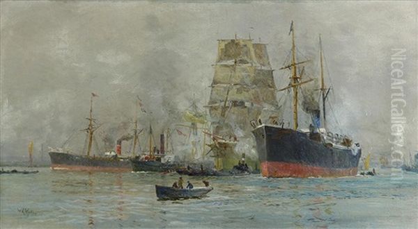 Coming Into Port Oil Painting by William Lionel Wyllie