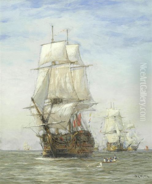 The First Journey Of Victory, 1778 Oil Painting by William Lionel Wyllie