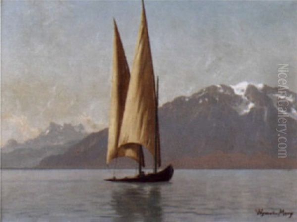 Partie Auf Dem Genfersee Oil Painting by Karl Christian Wymann Mory