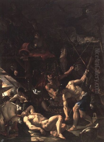 Scene De Sorcellerie Oil Painting by Domenicus van (Ascanius) Wynen