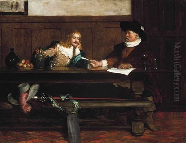 The Money Lender Oil Painting by David Wilkie Wynfield