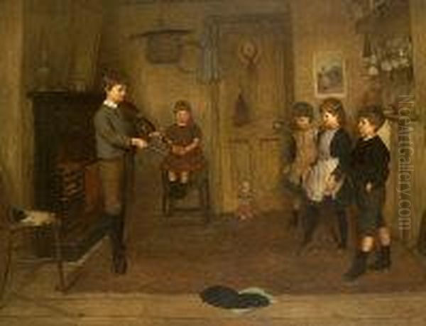 The Dancing Lesson Oil Painting by Herry Brooker