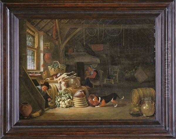 Ein Bauerliches Kucheninterieur by Dirck Wyntrack