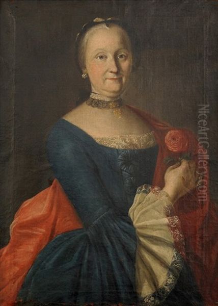 Portrait Von M. Byss. Gemahlin Des Joh.bapt.balth. Byss. Landvogt Von Bucheggberg Anno 1771 Oil Painting by Johann Melchior Wyrsch