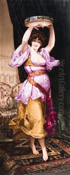 Danseuse Au Tambourin Oil Painting by Juliette Wytsman