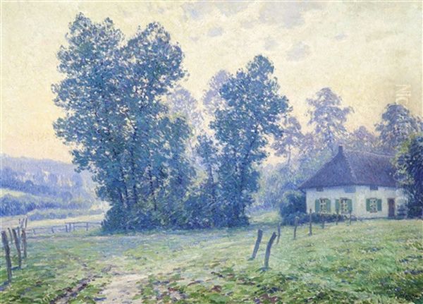 Morning Over Linkebeek Oil Painting by Rodolphe Paul Wytsman