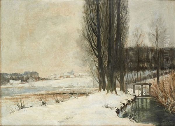 Hiver A La Hulpe Oil Painting by Rodolphe Paul Wytsman