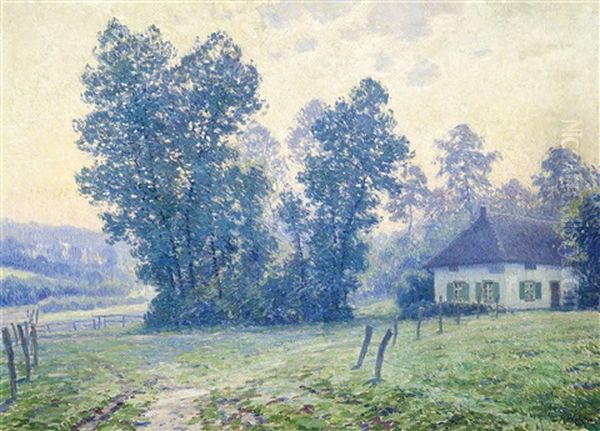 Morning At Linkebeek (1921) Oil Painting by Rodolphe Paul Wytsman