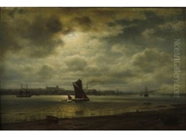 Harbour by Wilhelm Ferdinand Xylander