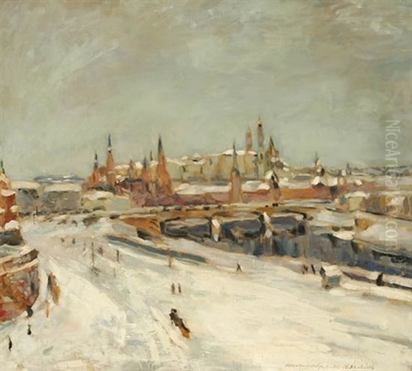 Views Of The Kremlin Oil Painting by Mikhail Nikolaevich Yakovlev