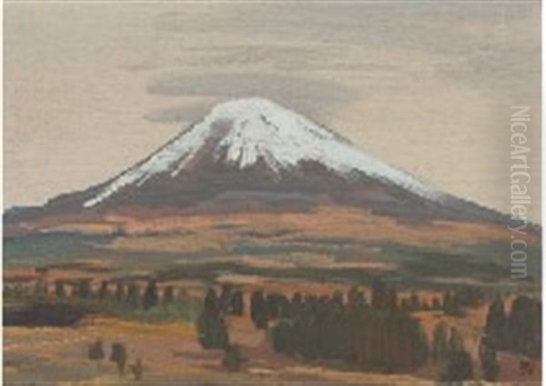 Mt.fuji Oil Painting by Kanae Yamamoto