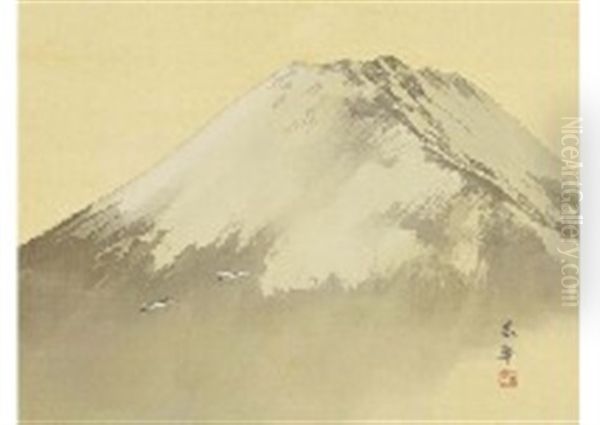 Mt. Fuji Oil Painting by Shunkyo Yamamoto