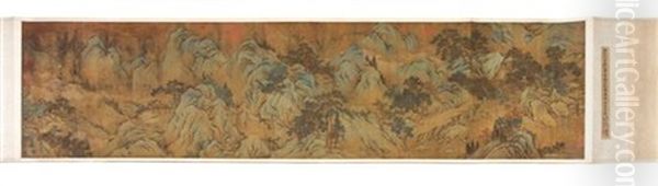 Landscape, Xishan Qiu Ji Tu Oil Painting by  Yan Wengui