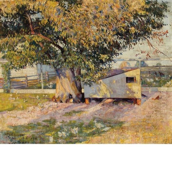 The Chicken Coop Oil Painting by William Henry Kemble Yarrow