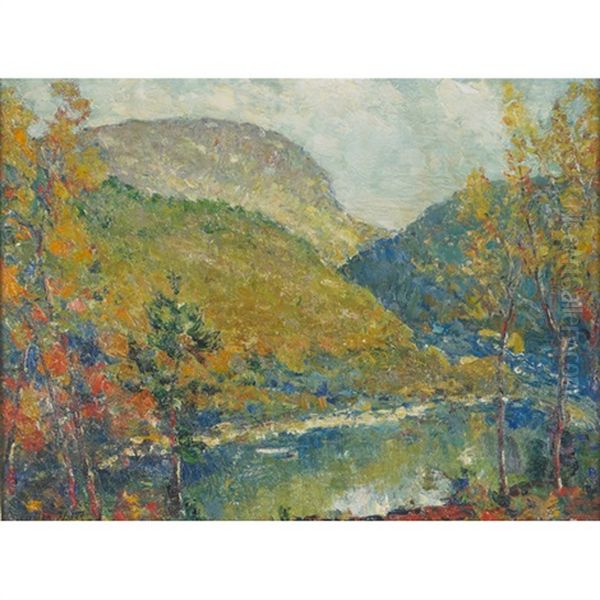 Autumn Delaware Water Gap Oil Painting by Cullen Yates