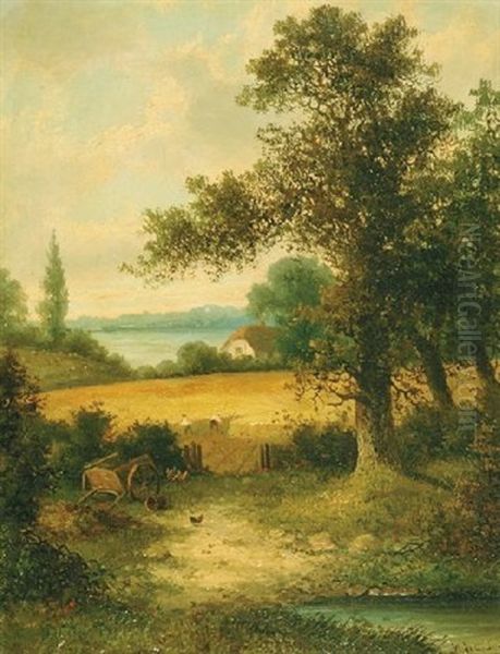 Planting The Field Oil Painting by William Henry Yates