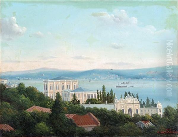 Dolmabahce Oil Painting by Garabet Yazmaciyan