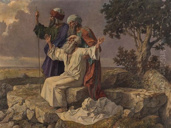 Moses, Joshua And Caleb by Rudolf Yelin