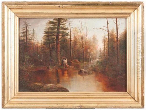 River Walk Oil Painting by Raymond Dabb Yelland