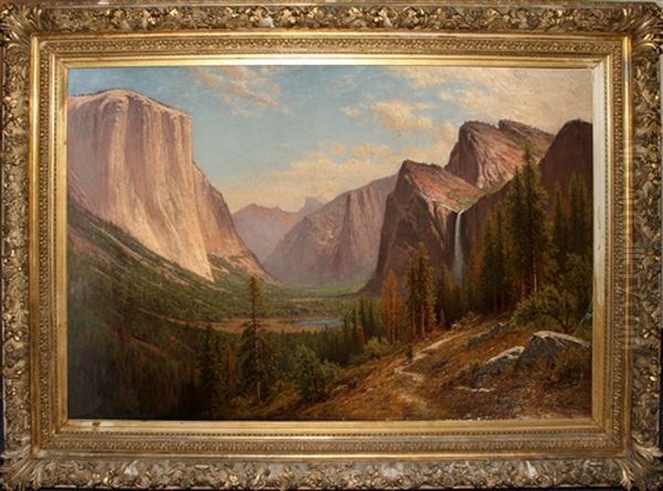 Yosemite Valley Oil Painting by Raymond Dabb Yelland