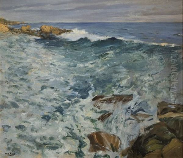 Breaking Waves Oil Painting by Karl Yens