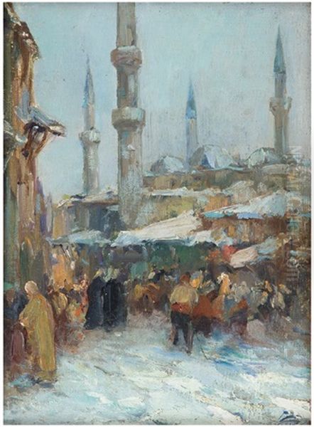 Karli Istanbul Oil Painting by Sami Yetik