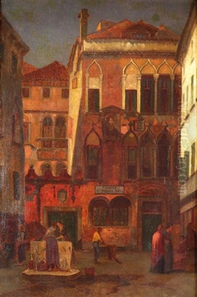 Campo S. Maria Nova Oil Painting by George Henry Yewell