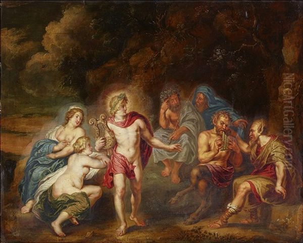 The Judgement Of Midas Oil Painting by Frans Ykens