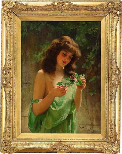 A Young Beauty Oil Painting by Frank Brooks