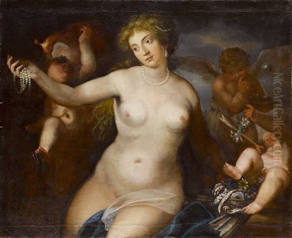 Allegorie Des Reichtums Oil Painting by Pieter Abrahamsz Ykens