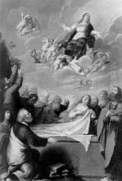 The Assumption Of The Virgin Oil Painting by Pieter Abrahamsz Ykens