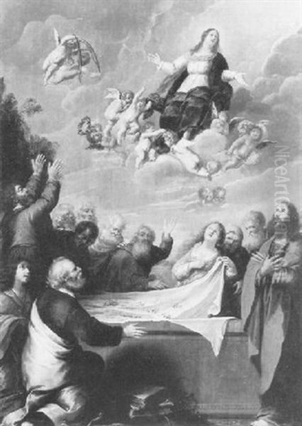 The Assumption Of The Virgin Oil Painting by Pieter Abrahamsz Ykens