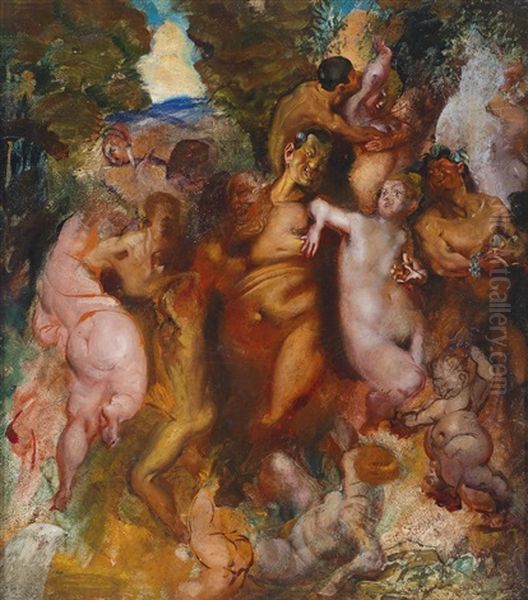 Bacchanal Oil Painting by Vasili Yokovlev