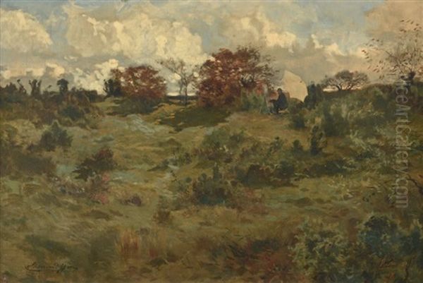 La Petite Bretagne, A Cernay Oil Painting by Edmond Charles Joseph Yon