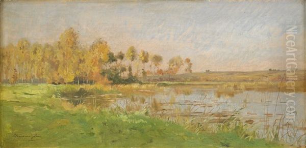 Vid Flodbadden Oil Painting by Edmond Charles Joseph Yon