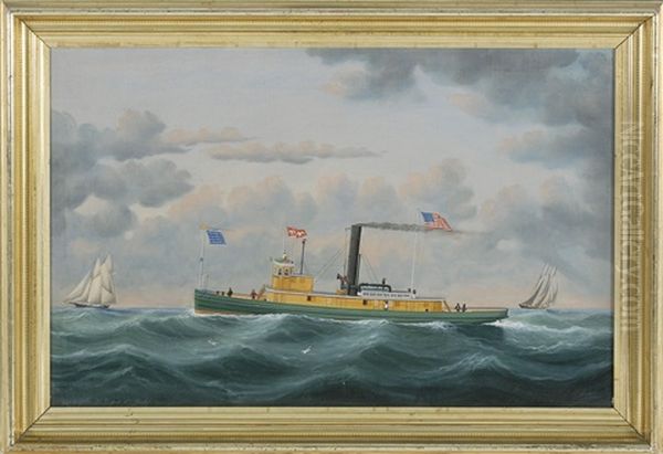 Tugboat Honeysuckle Oil Painting by William Gay Yorke