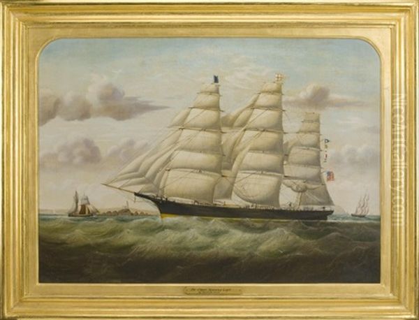 The Clipper Ship Morning Light Picking Up A Pilot Off The Skerries Oil Painting by William Gay Yorke