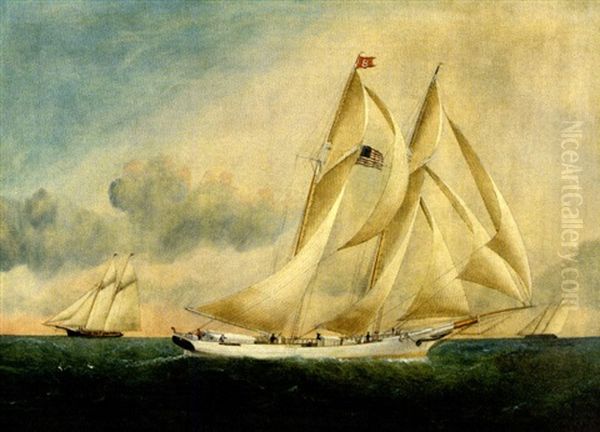 The Schooner "mary B. Dyer" Oil Painting by William Gay Yorke