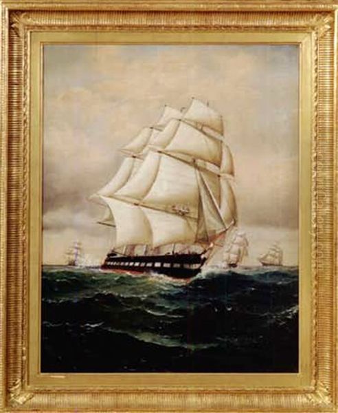 Portrait Of A Full-rigged Ship Oil Painting by William Gay Yorke