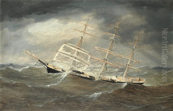 The Connemara In Calm Weather; The Connemara In Foul Weather, A Pair Oil Painting by William Howard Yorke