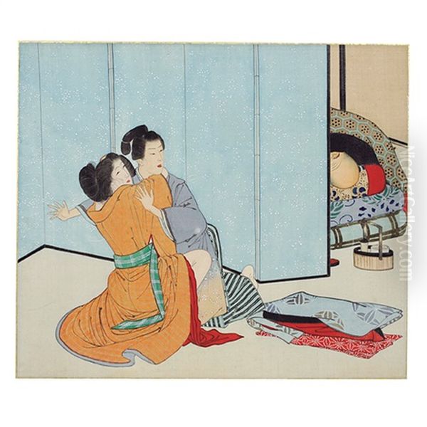 Daikoku Sodoki (album W/ 10 Works) Oil Painting by Tsukioka Yoshitoshi