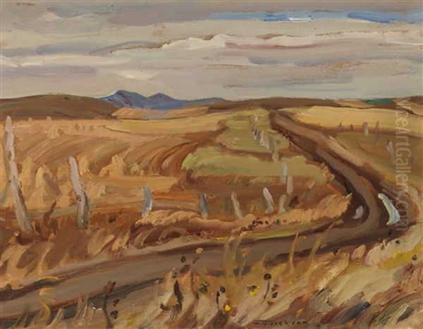 Porcupine Hills, Pincher, Alberta Oil Painting by Alexander Young