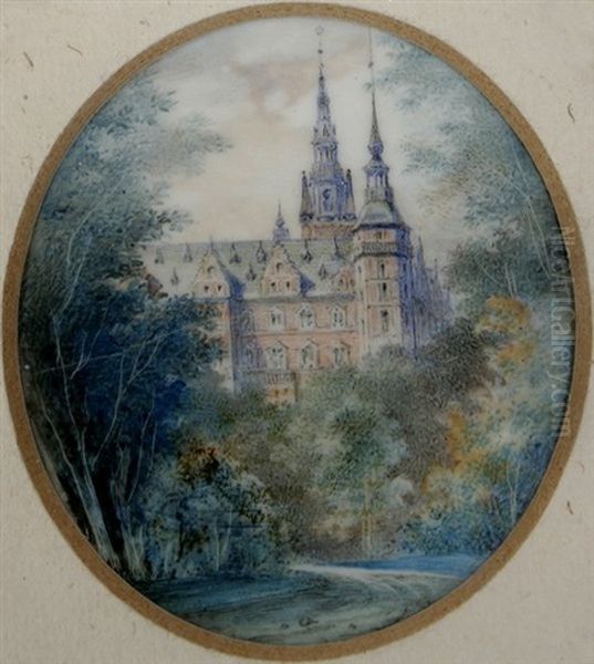 Blick Auf Schloss Frederiksborg In Danemark Oil Painting by Edward Young